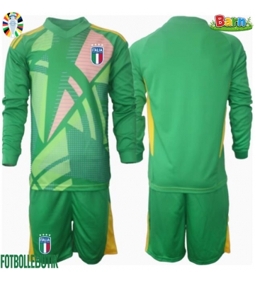 Italien Målvakt Bortaställ Barn EM 2024 Långärmad (+ Korta byxor)